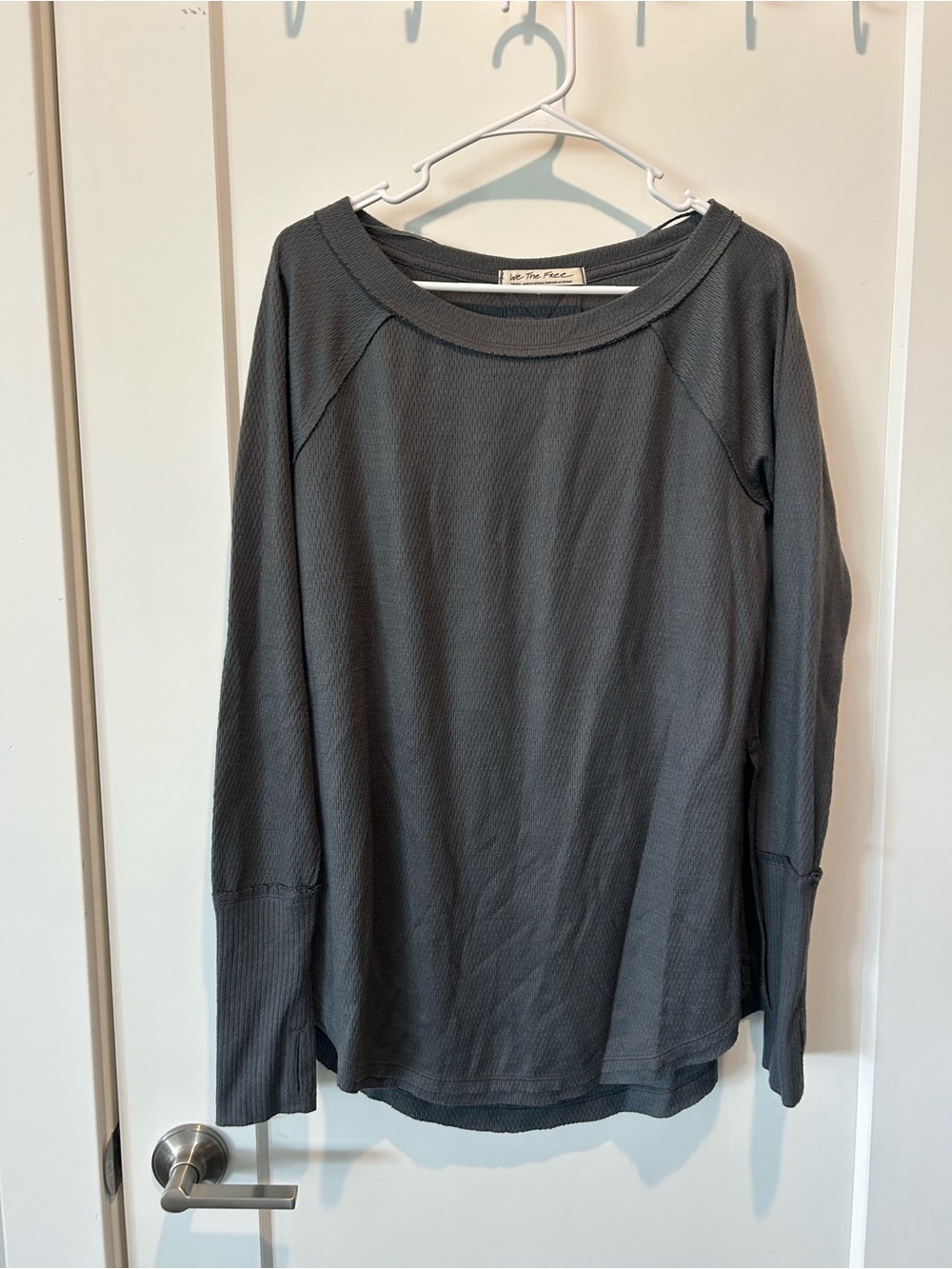 Like New We The Free Snowy Thermal Waffle Knit Long Sleeve